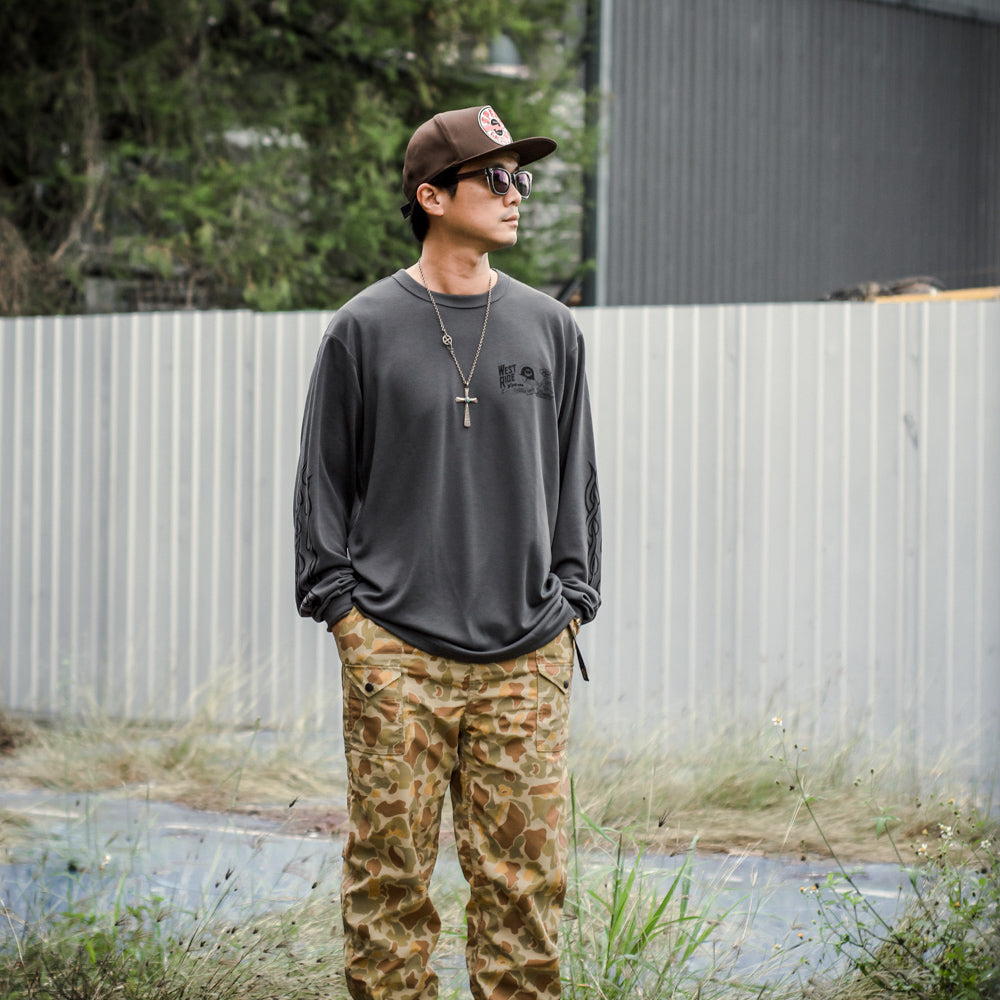 POWER DRY LONG TEE - POWER & SPEED GREY