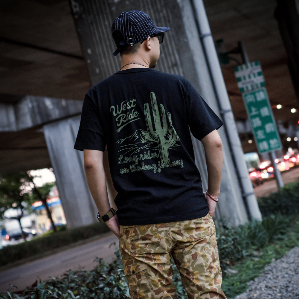 "CACTUS BLUES" TEE - BLACK