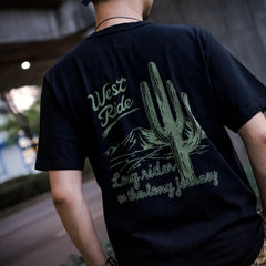 "CACTUS BLUES" TEE - BLACK