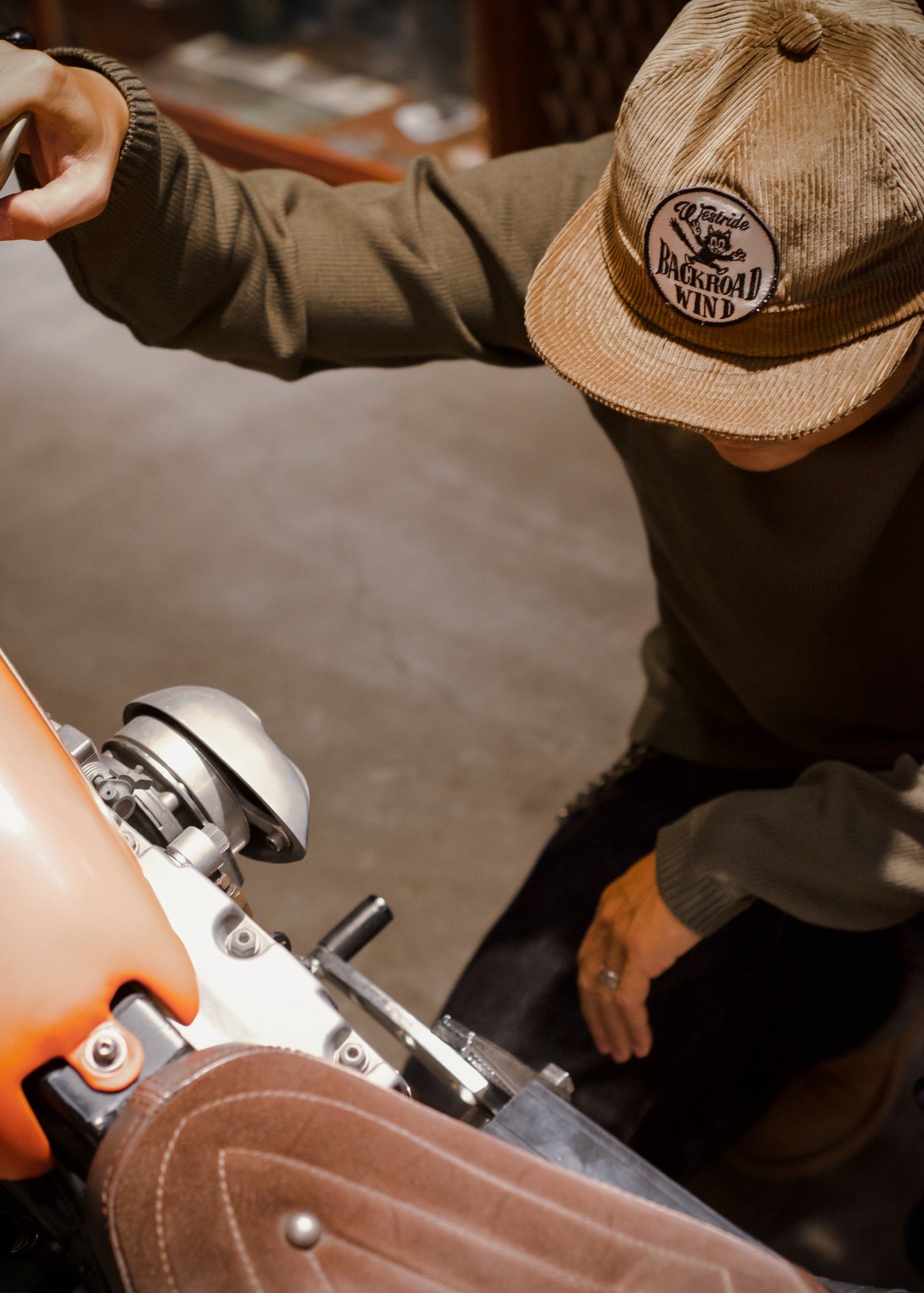 NEW ARMY CAP - CAMEL CORDUROY / THUNDER CAT PATCH - May club