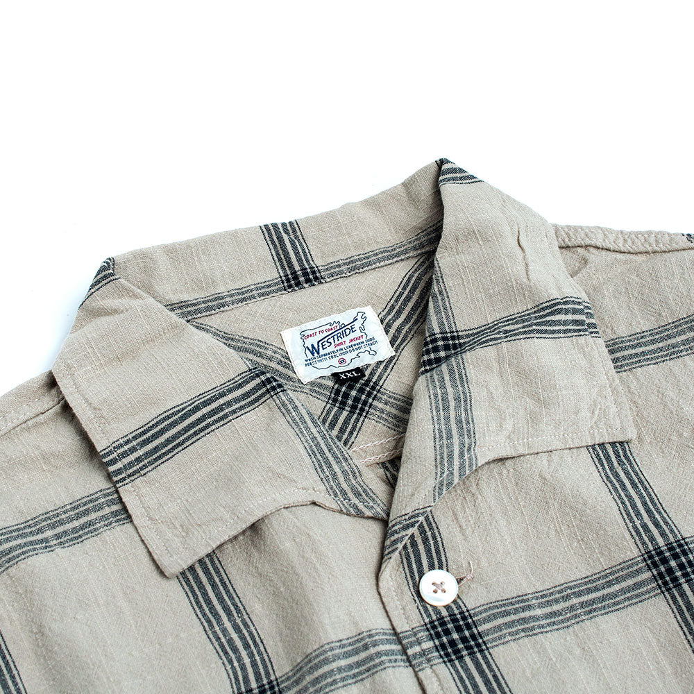 GUMP SS SHIRTS-BEIGE CHECK