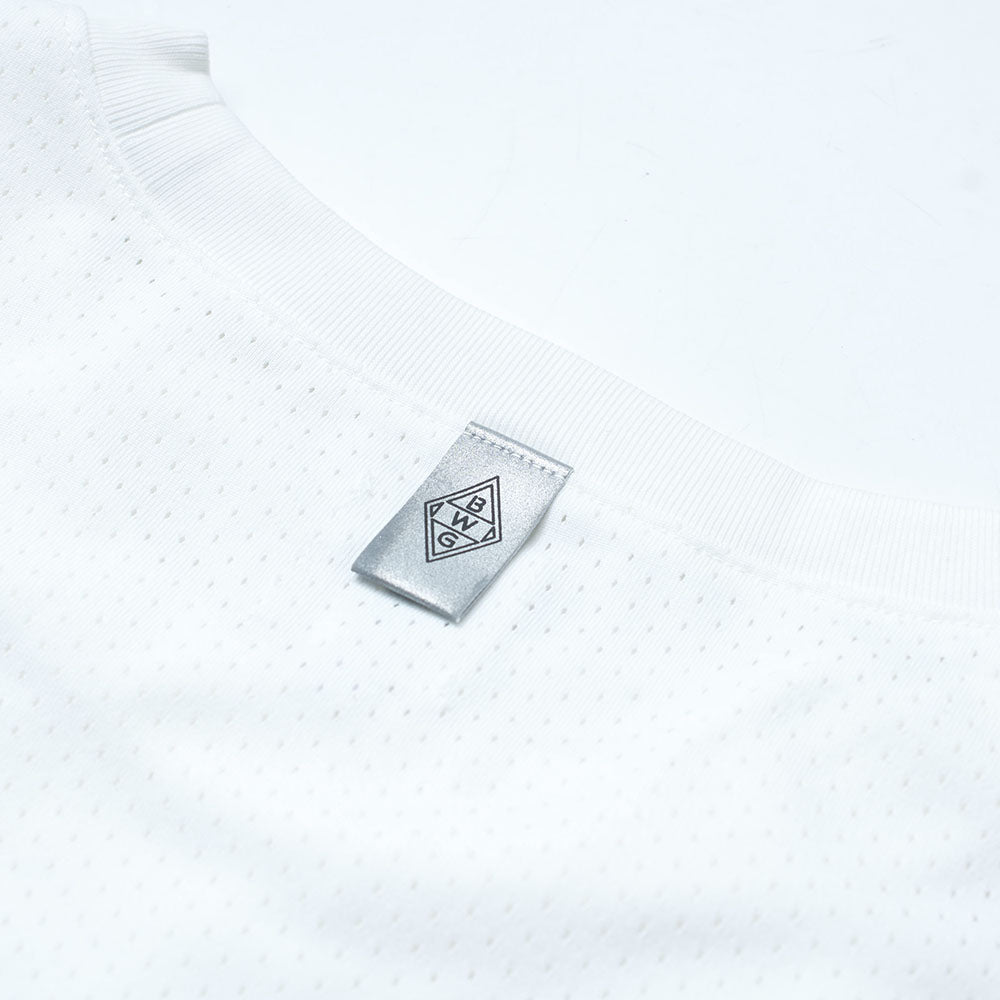 CHECKER INK MESH L/S SHIRTS - WHITE