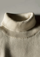 CLASSIC HIGH NECK SWEATER - BEIGE - May club