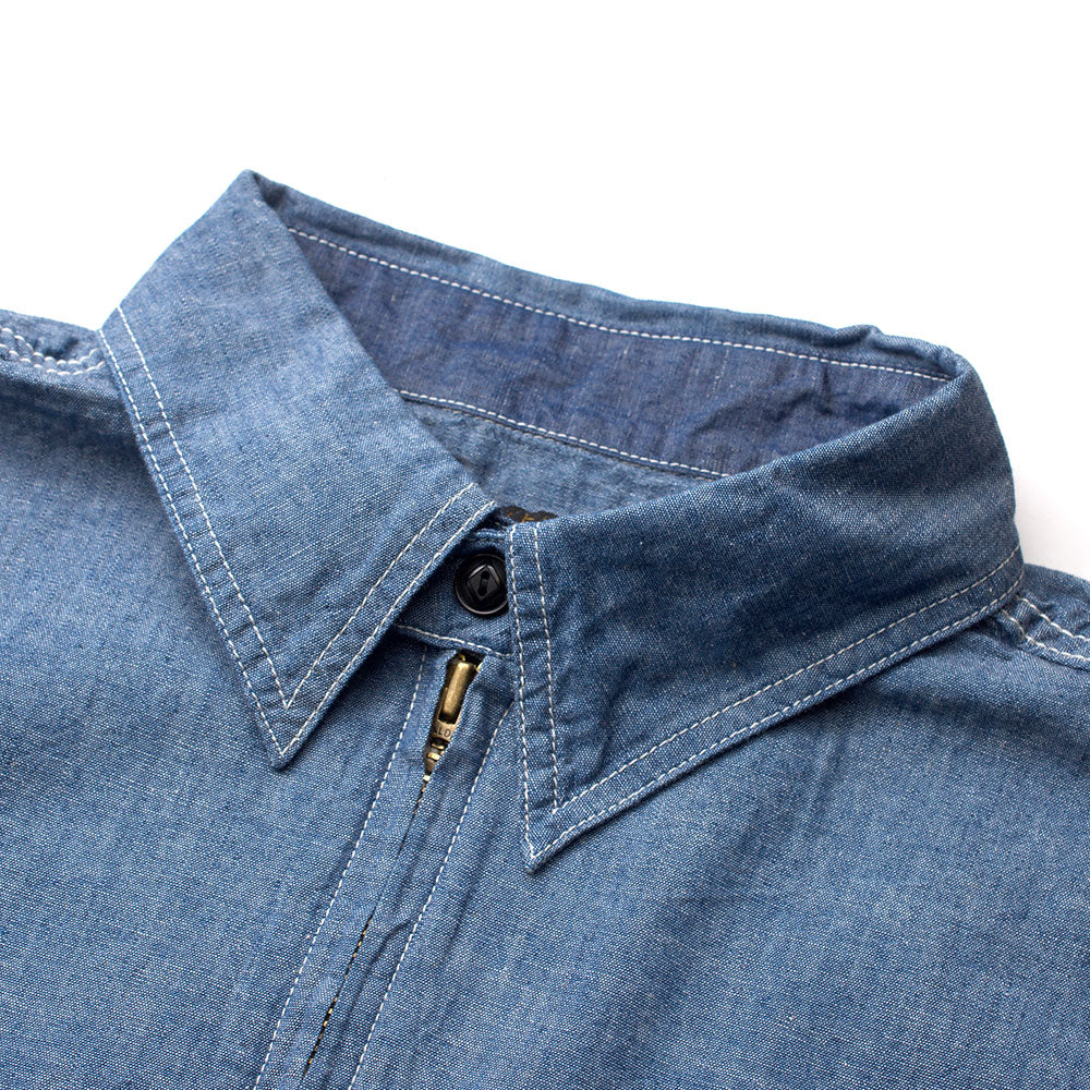 FARMER PULLOVER WORK SHIRTS - BLUE