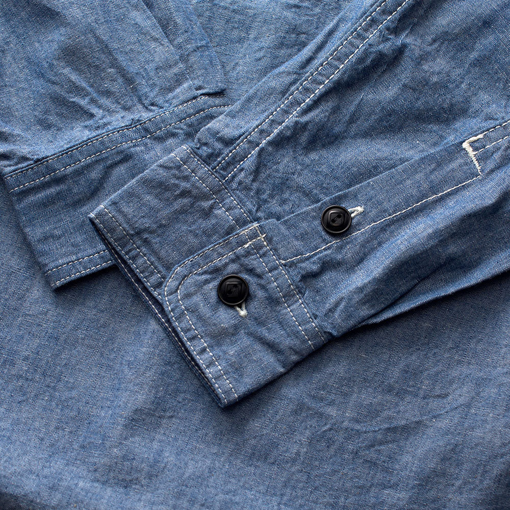 FARMER PULLOVER WORK SHIRTS - BLUE