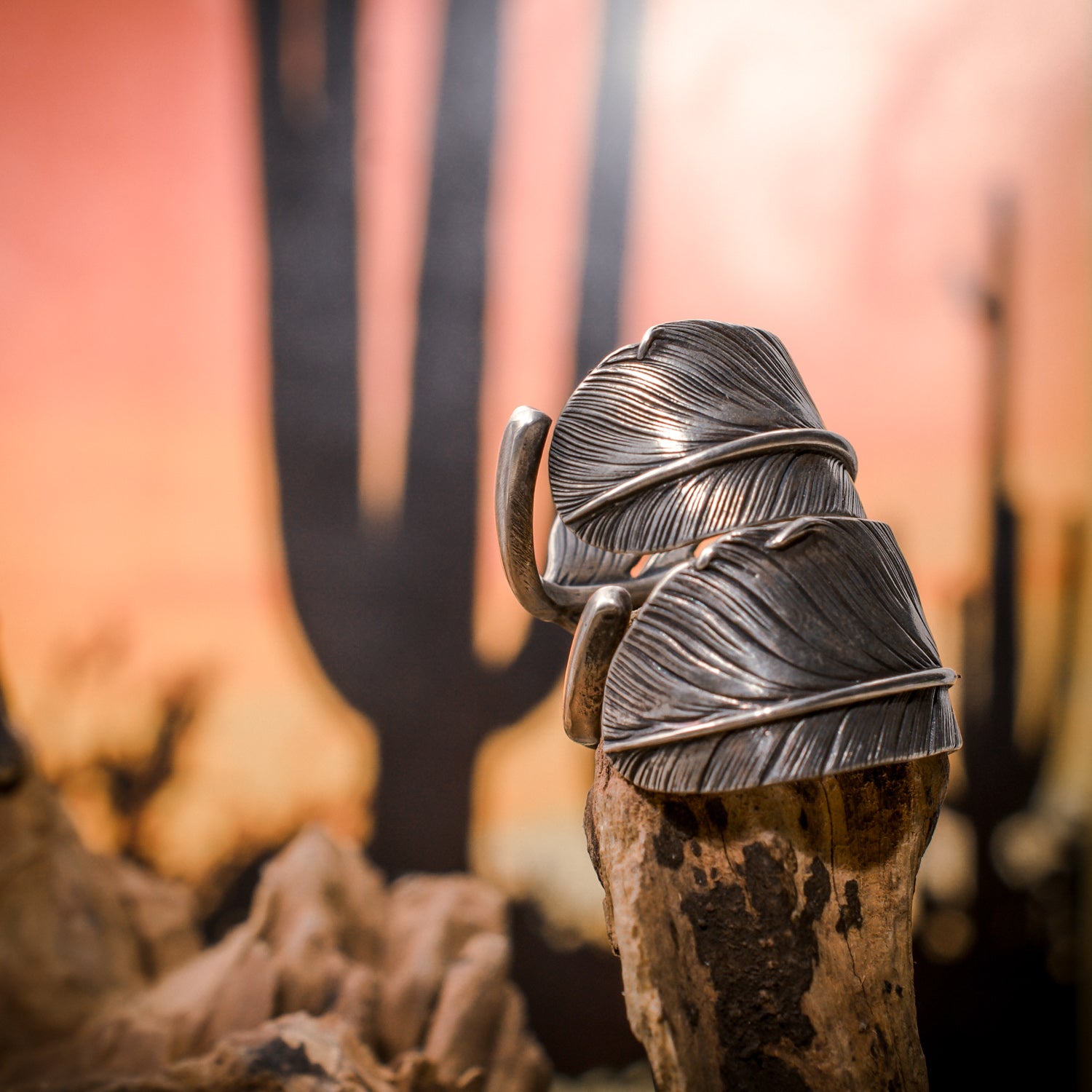 JUNK COIN FEATHER RING