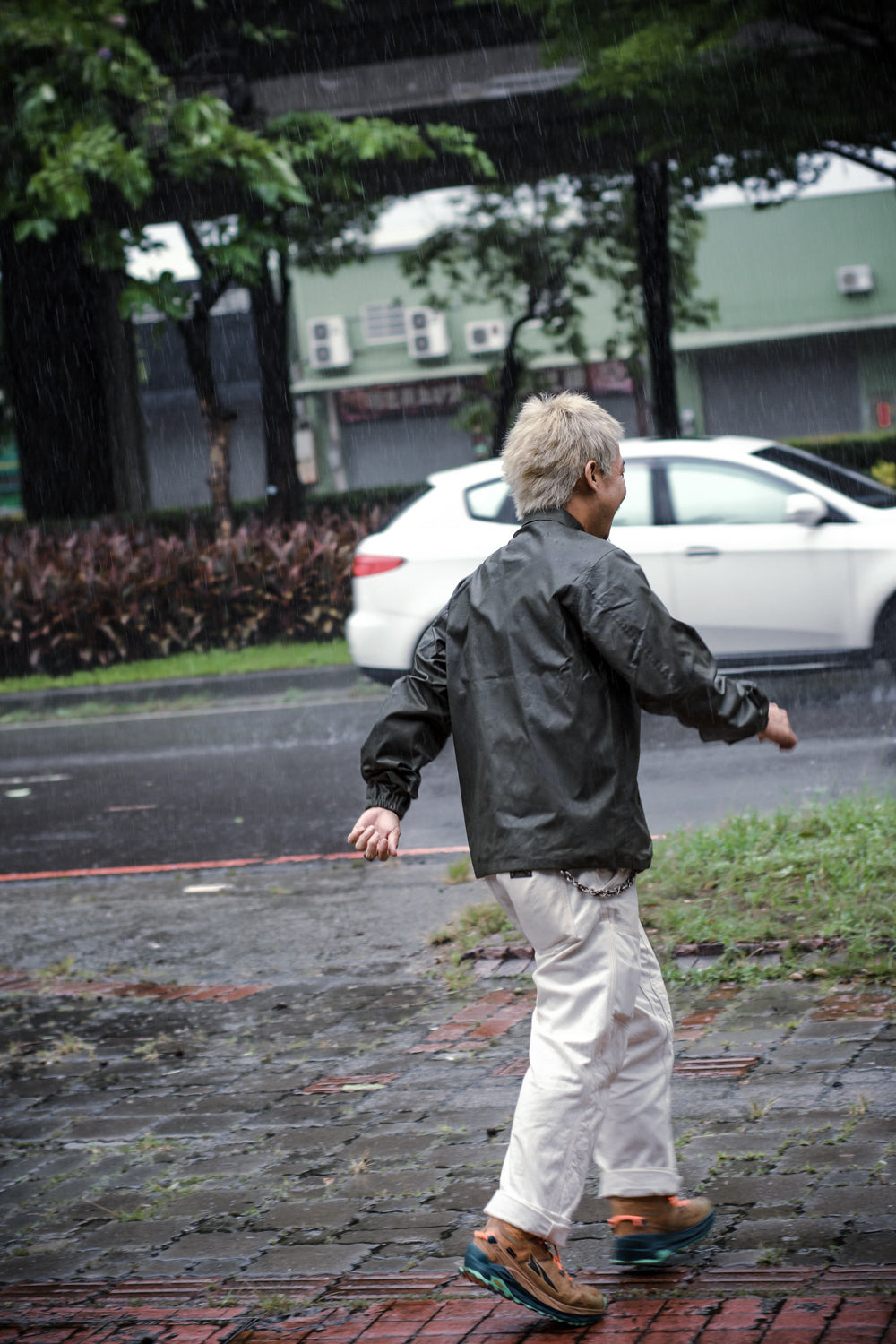 ACV-WX03 WAXED COTTON COACH JACKET - OLIVE