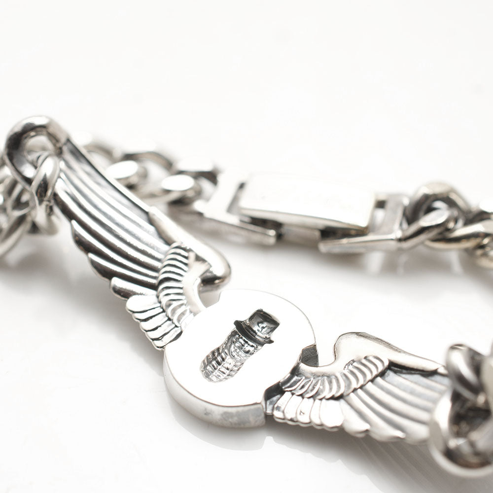 ACV-BRC01S-PNT ACVM WING SILVER BRACELET