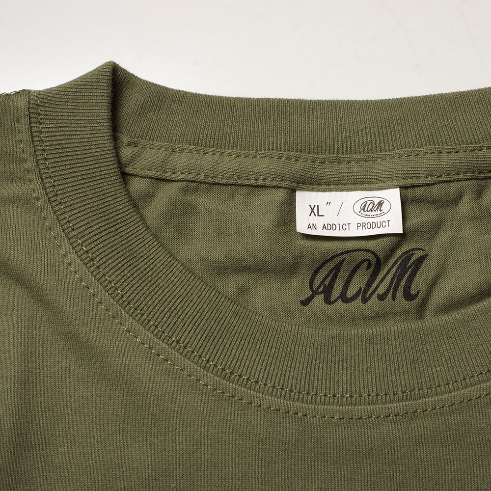ACV-CSP00 ACVM POCKET TEE - MOSS GREEN