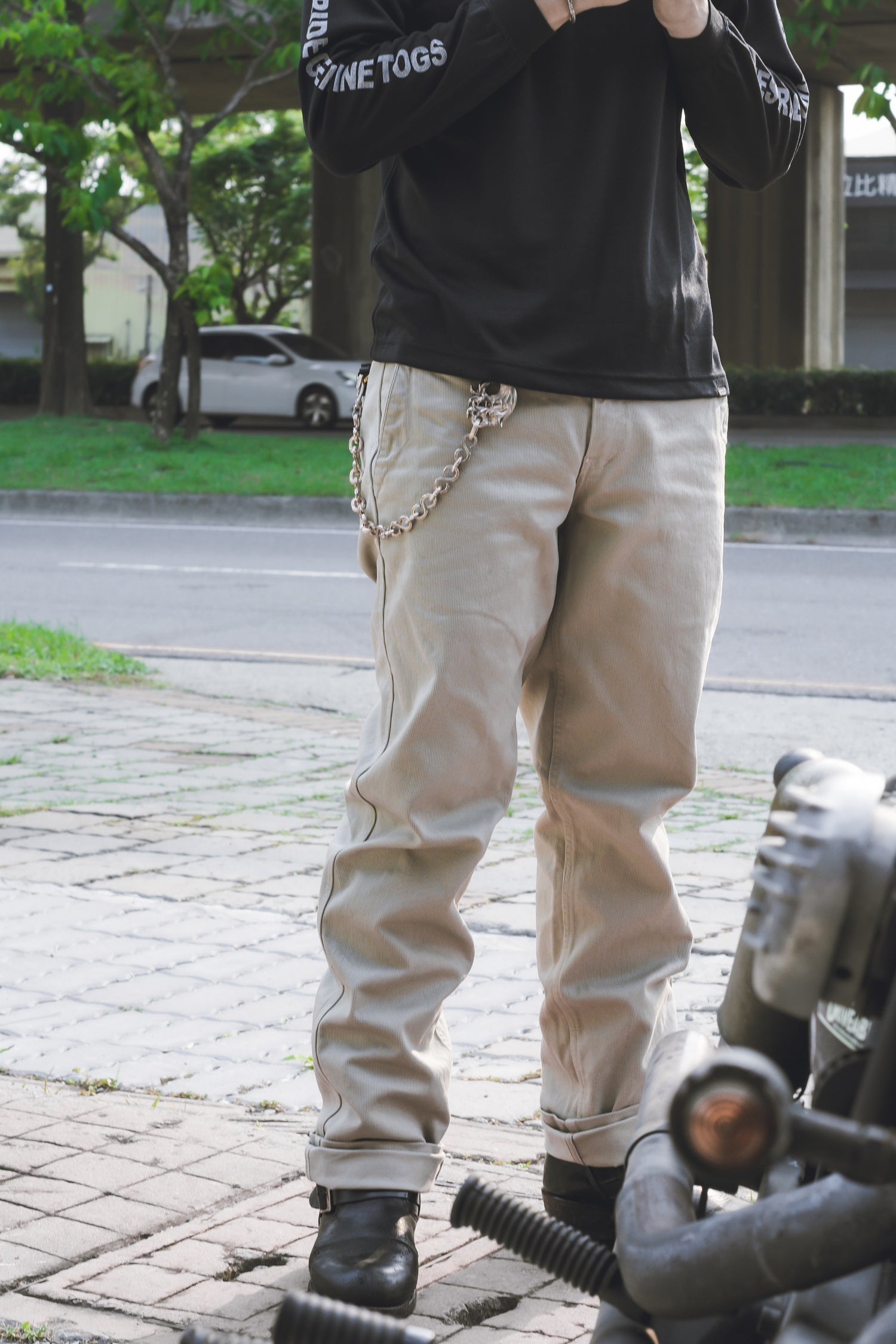 THICK RIDE PANTS - BEIGE (PIQUE CLOTH) - May club