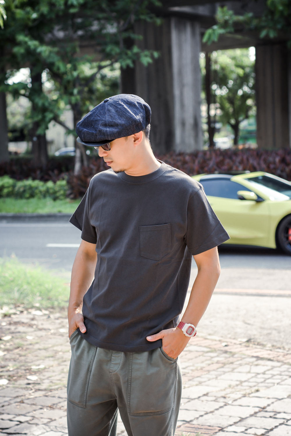 ACV-CSP00 ACVM POCKET TEE - FADE BLACK