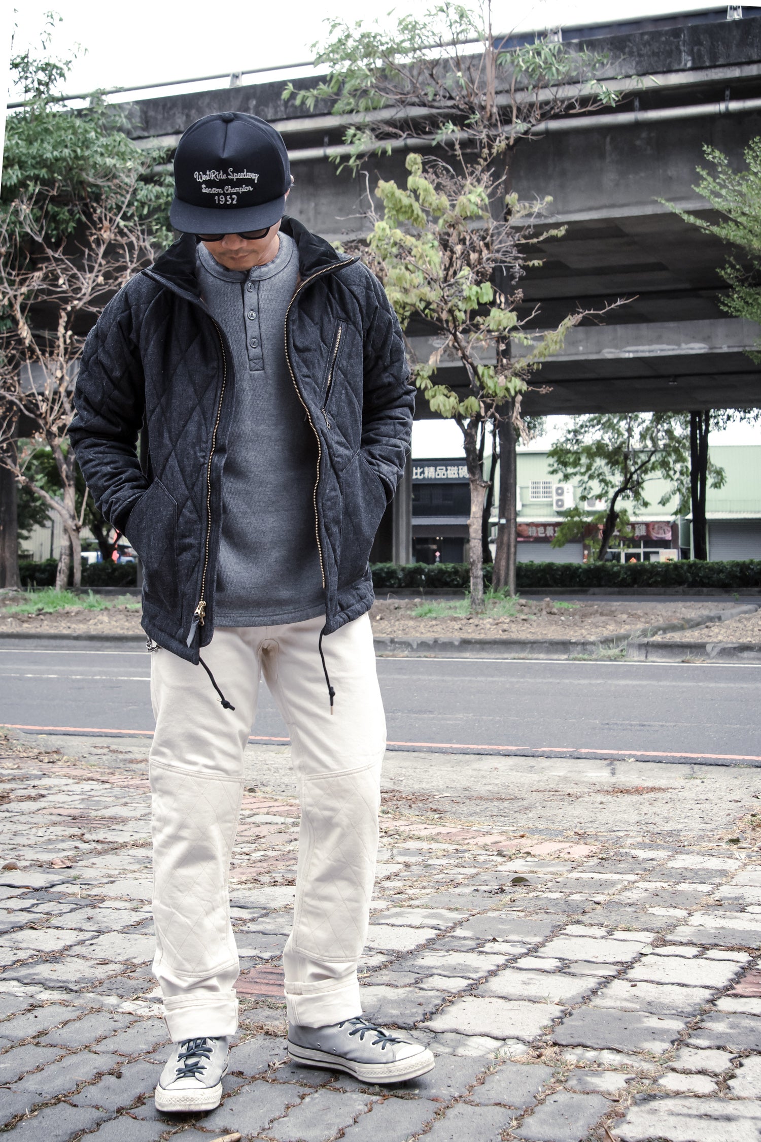 MID VENTILE JACKET - BLACK DENIM - May club