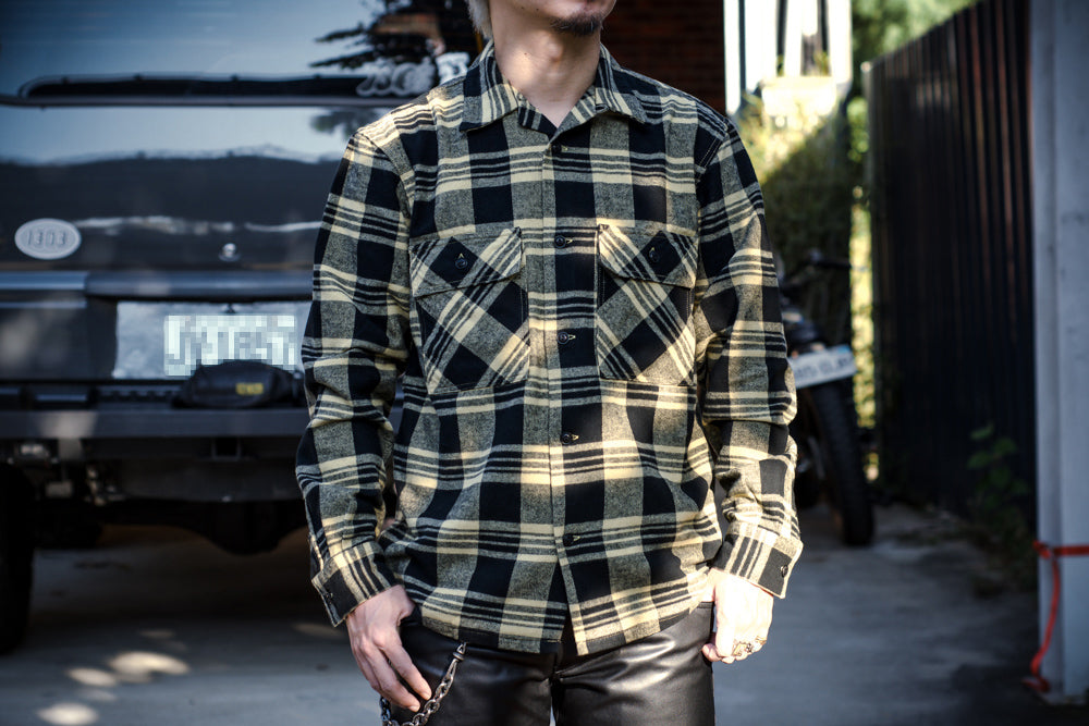 NAVY WORK SHIRTS - BLK/CRM