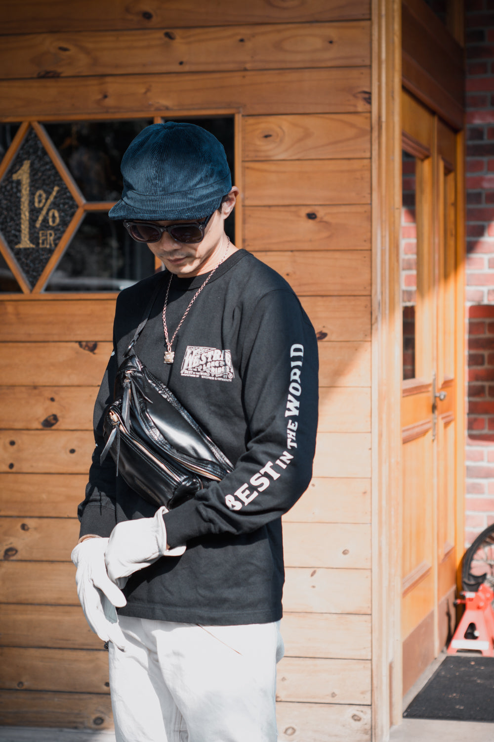 "LONG RIDERS" LONG SLEEVES TEE - BLACK