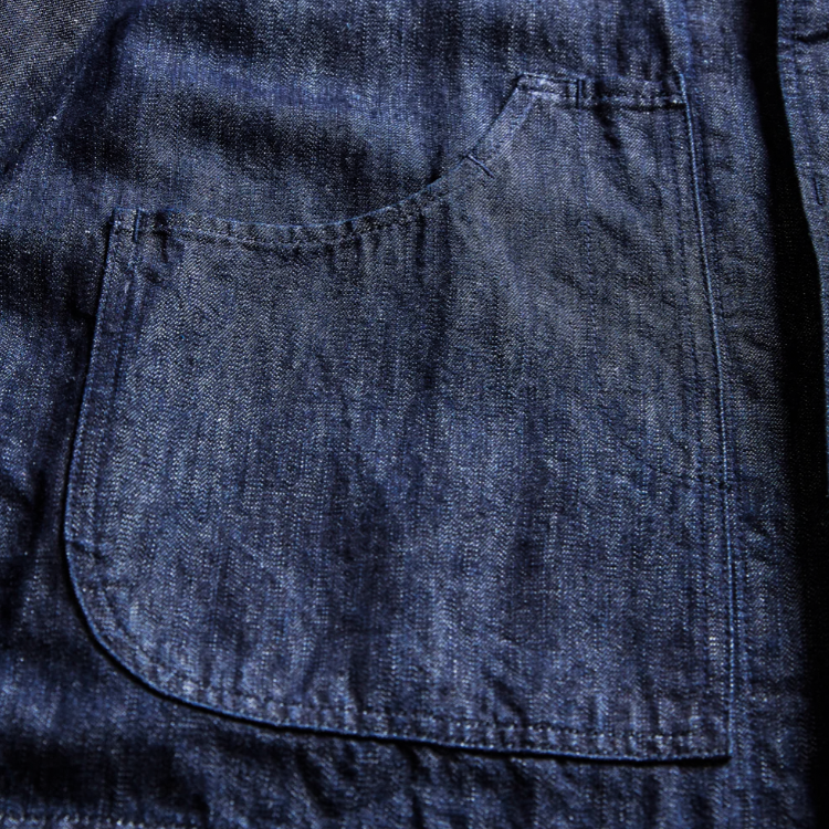 ACV-SCT01CLD COTTON LINEN DENIM WORK COAT
