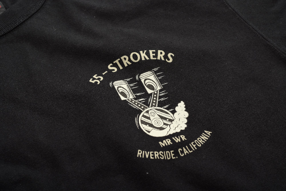 "55 STROKERS" TEE - BLACK