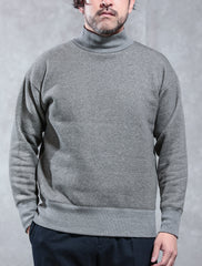 ACV-SW03 FLEECE LINED MOC-NECK SWEATSHIRTS - GREY - May club