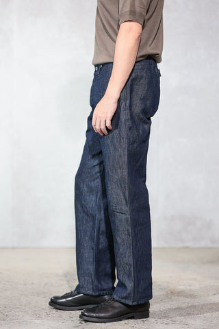 ACV-TR03CLD COTTON LINEN DENIM BUCKLE BACK TROUSERS