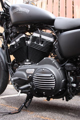 May club -【Fork】1173 Derby Cover for Sportster - 7 FIN BLACK