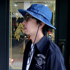 May club -【WESTRIDE】BOONIE  HAT - USED BLUE DENIM