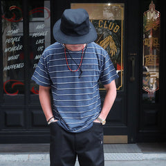May club -【B.W.G JAPAN】SEED STITCH T-SHIRTS - NAVY
