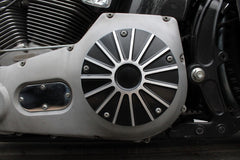 May club -【Fork】1172 Derby Cover for BIG TWIN - Radial Fin BLACK