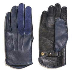 ACV-G02H HORSEHIDE RACING SUMMER GLOVES - DARK BLUE - May club