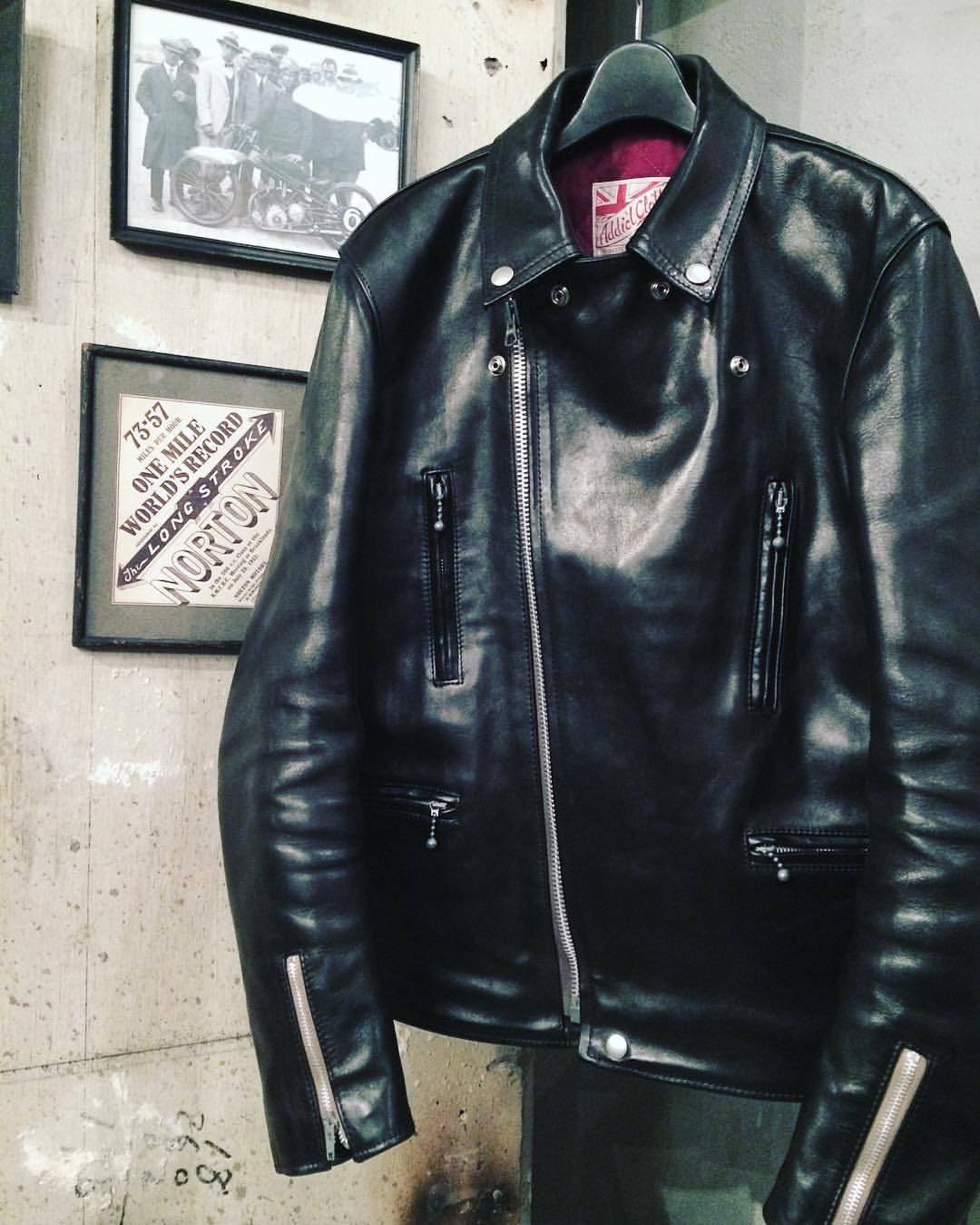AD-02L HORSEHIDE DOUBLE RIDERS JACKET - BLACK – May club