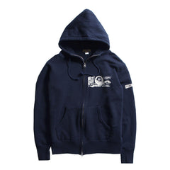 May club -【WESTRIDE】FULL ZIP MC HOODIE - NAVY