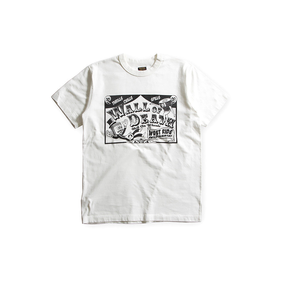 May club -【WESTRIDE】"WALL OF DEATH" TEE - WHITE