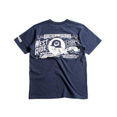 May club -【WESTRIDE】"POWER AND SPEED" TEE - NAVY