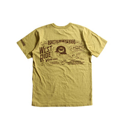 May club -【WESTRIDE】"POWER AND SPEED" TEE - MUSTARD