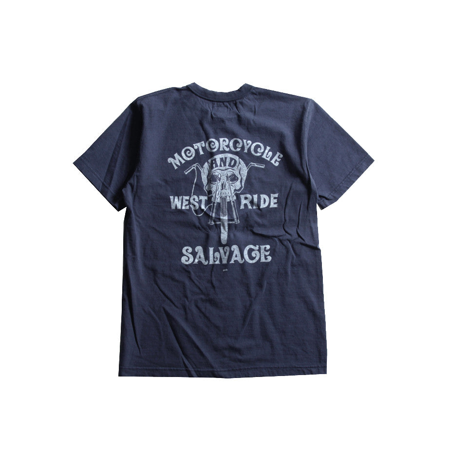 May club -【WESTRIDE】"THE EAGLE SOARS ALONE" TEE - NAVY