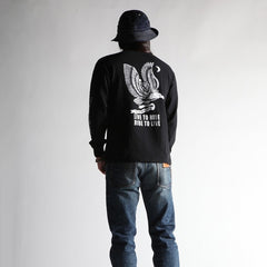 May club -【WESTRIDE】"LIVE TO RIDE" LONG SLEEVES TEE - BLACK