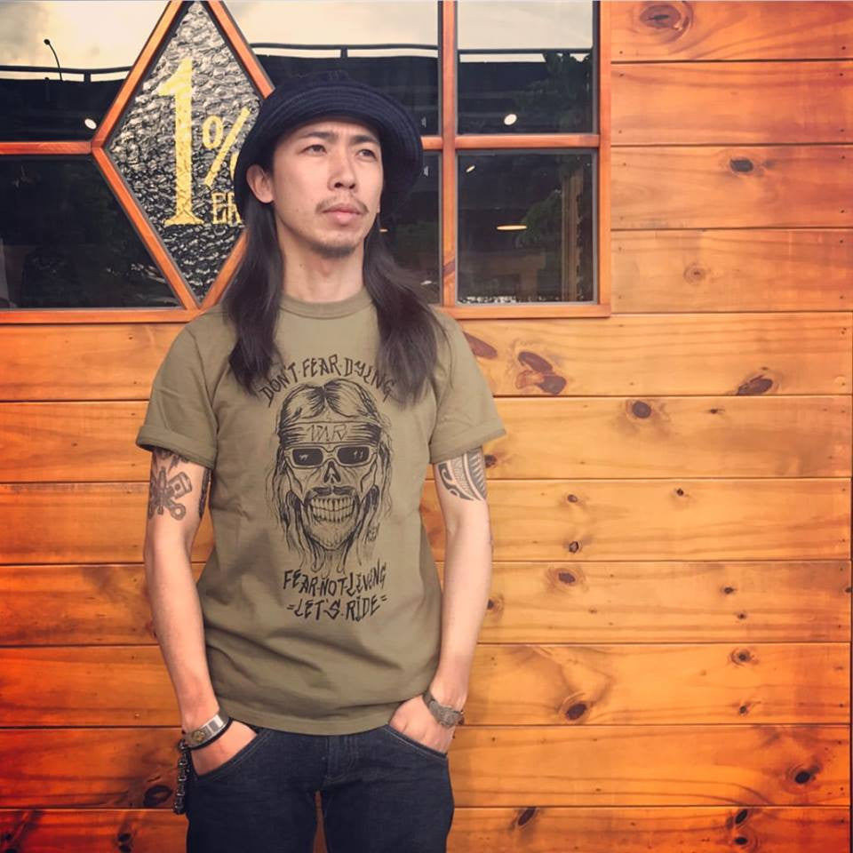 May club -【WESTRIDE】"DON'T FEAR" TEE - DEEP OLIVE