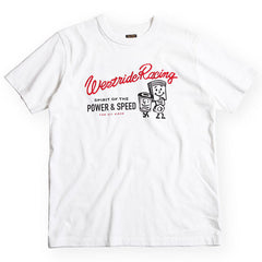 May club -【WESTRIDE】"POWER AND SPEED PISTON" TEE - WHITE