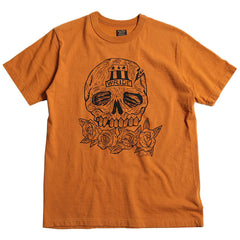 May club -【WESTRIDE】"SKULL & ROSES" TEE - COGNAC