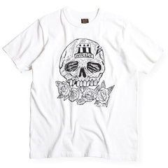 May club -【WESTRIDE】"SKULL & ROSES" TEE - WHITE