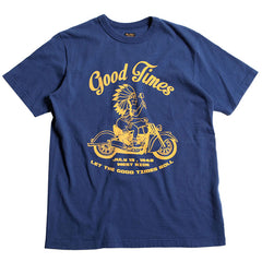 May club -【WESTRIDE】"GOOD TIMES" TEE - FADE NAVY