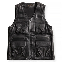 FORT MORGAN VEST - STEERHIDE BLACK - May club