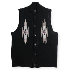 NATIVE SHETLAND VEST - BLACK - May club