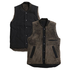 REVERSIBLE RDJ FUR VEST - BLACK - May club