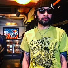 May club -【WESTRIDE】"UNCLE CHOPPER" TEE - MUSTARD