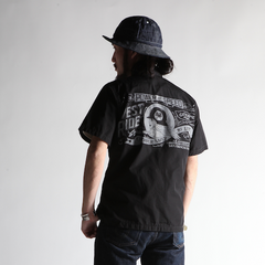 May club -【WESTRIDE】SNAP WORK S/S SHIRTS - BLACK