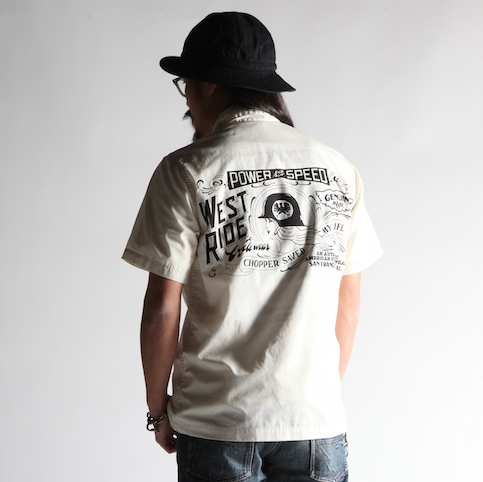 May club -【WESTRIDE】SNAP WORK S/S SHIRTS - WHITE