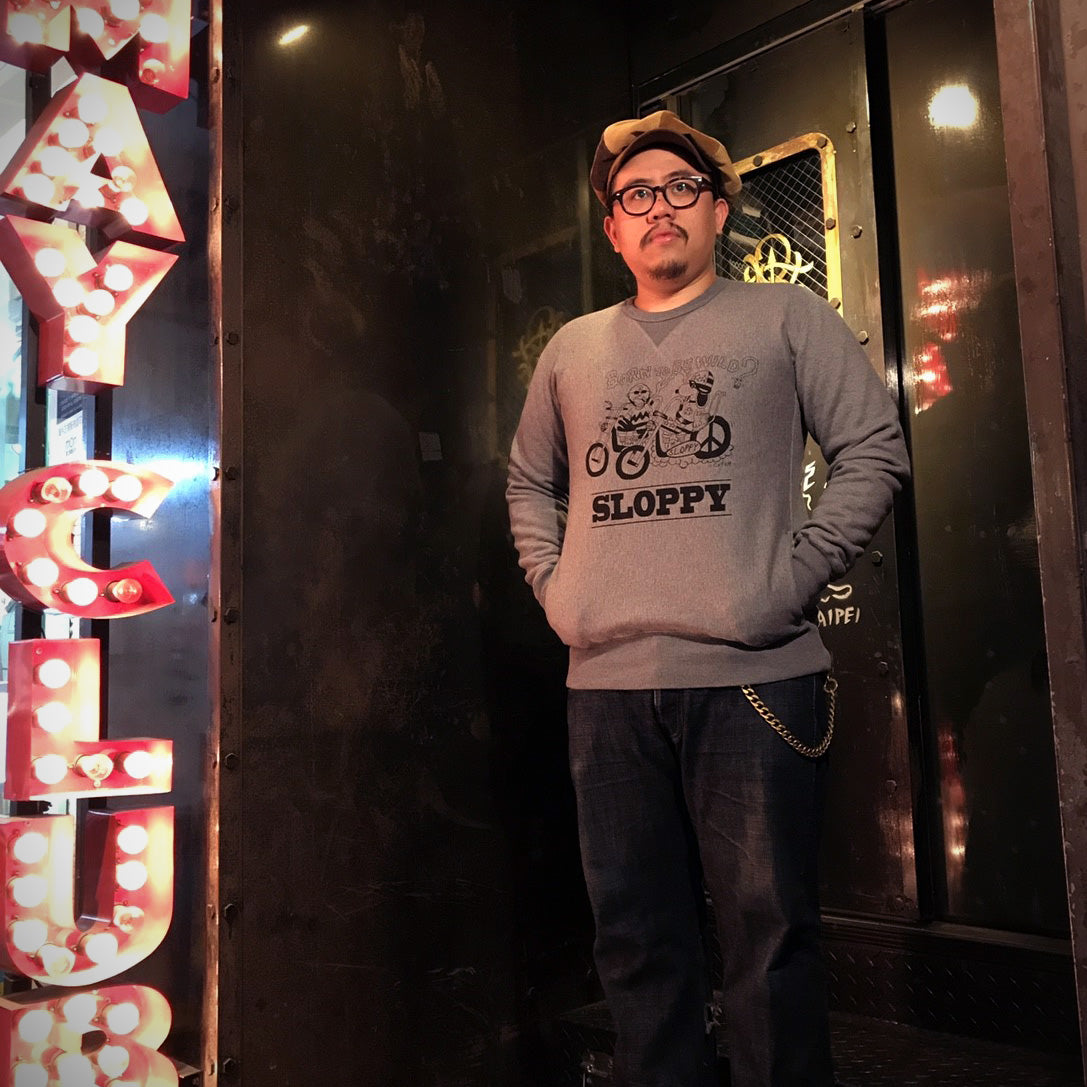 May club -【WESTRIDE】HEAVY WEIGHT FRONT V SWEAT "SLOPPY" - GRAY