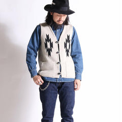 May club -【WESTRIDE】CHIMAYO KNIT VEST - NATURAL