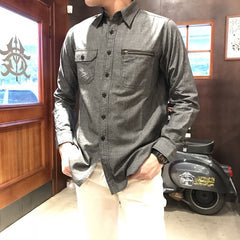 May club -【B.W.G JAPAN】CHAMBRAY SHIRTS - BLACK