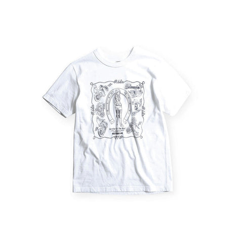 May club -【WESTRIDE】"SURVIVE ON THE ROAD" TEE - WHITE