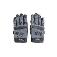 May club -【WESTRIDE】TEXTILE GLOVE - CROSS FLAGS（GREY）